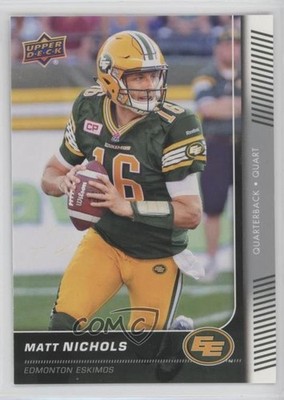 2015 Upper Deck CFL Matt Nichols #63 s9v
