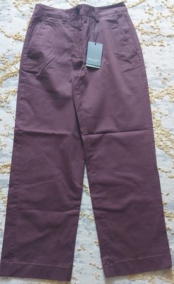 Marc O'Polo Damen Culotte Hose lila Gr. 34 Baumwolle Twill Regular mit Taschen