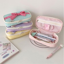 Student Stationery Bag Bowknot Bag Pencil Pouch Desktop Storage Bag Pencil Case