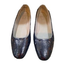 Woman's Naturalizer Shoes Black Metallic Size 6 Leather/fabric Upper 3/4 Heels