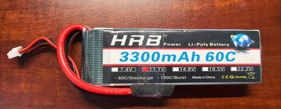 HRB 11.1V 3300mAh 60C LiPo Battery XT60 Plug 4S RC Power Pack brand new