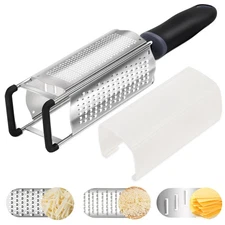 3 in 1 Cheese Grater, Lemon Zester, Stainless Steel Cheese Grater Handheld, G...