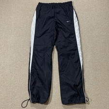 Vintage Nike Tracksuit Bottoms Mens Large L31 Black Loose Fit Y2K Track Pants