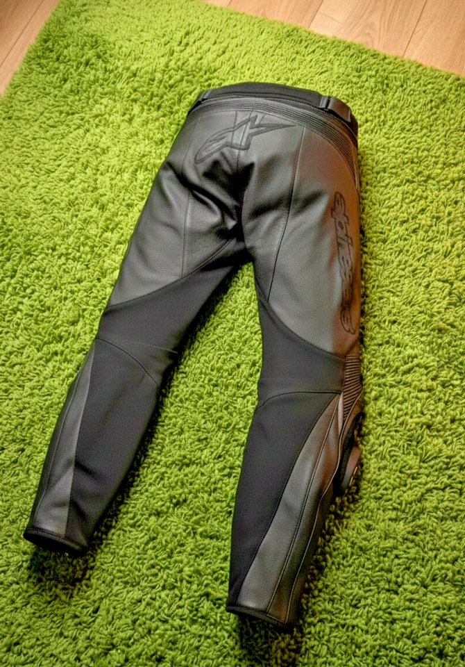 Pantalones de cuero de vaca originales Alpinestars\pantalones, pantalones de cuero de carreras de motociclistas Foto 2 de 4