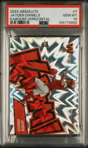 2024 PANINI ABSOLUTE KABOOM! HORIZONTAL #7 JAYDEN DANIELS RC PSA 10 Washington