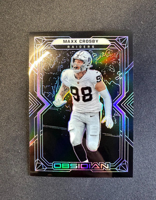 2022 Obsidian Maxx Crosby Electric Etch Purple #66 Las Vegas Raiders #d 045/100