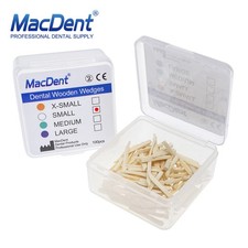 MacDent Dental Interdental Fixing Wooden Wedges Small For Restoration 100Pcs/Box