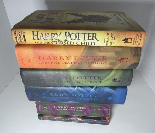 Harry Potter Books 1, 4, 5, 6, 7 + Bonus Cursed Child 1 &2 Book Hardcover - Picture 2 of 9