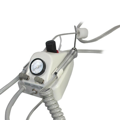 2Hole Dental Turbine Unit Portable Handpiece Work Compressor w/ 3 Way Syringe US