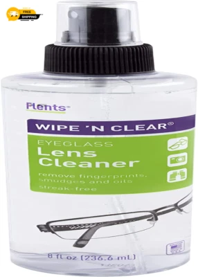 Flents Wipe 'N Clear Eyeglass Lens Cleaner 8 fl oz (236 ml) Free & Fast Shipping