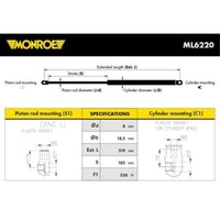 Monroe Gasfeder DäMpfer Heckklappe 530 N Passend FüR VW Golf VII 5G1 Van ML6220