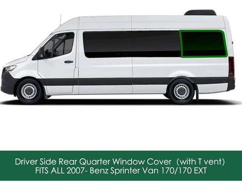 2007-2022 Mercedes-Benz Sprinter Van 170/170 Driver Side Rear Q Window Cover - Picture 2 of 4