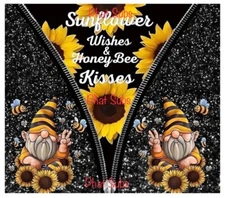 20oz Sublimation Tumbler Wrap Sunflower Wishes Ready To Press Heat Transfer