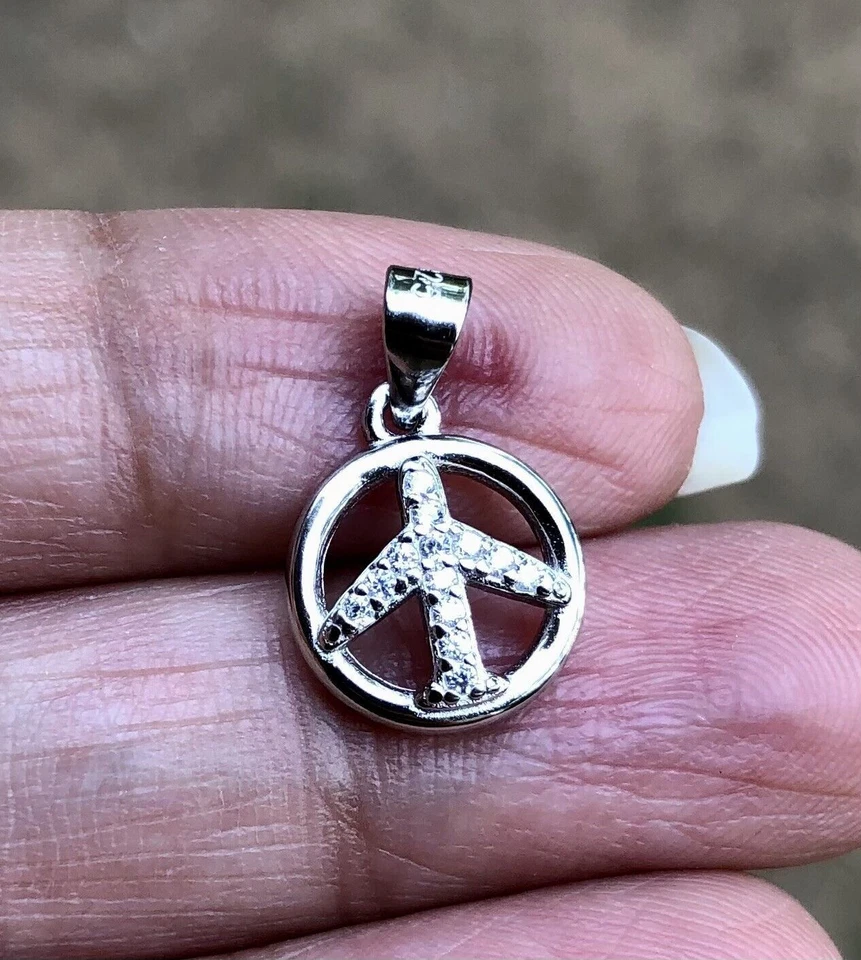 Ciondolo con ciondolo PACE in argento sterling 925 con zirconi piccoli... - Immagine 2 di 4