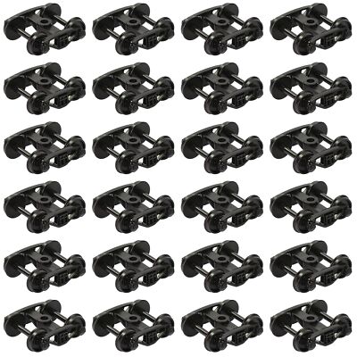 24pcs HO Scale 1:87 Friction Bearing Truck 33 Plastic Wheel