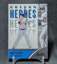 Corey Seager Unsung Heroes GREEN 2021 Absolute Card #UH-7 Los Angeles Dodgers