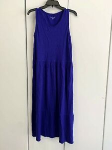 NEW! EILEEN FISHER S8HOC Scooped Neck Hemp & Cotton Midi Dress, XS ...