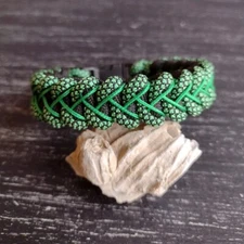 Handmade "Stitched Shark Jaw Bone" Paracord Bracelet with Buckle for an 8" Wrist
