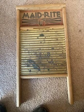 Antique Vintage Maid-Rite Washboard Family Size  No. 2062
