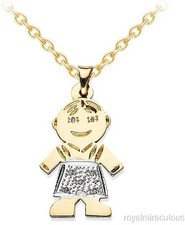 Personalized Nameplate Necklace Yellow Gold PlatedPersonalized 25x16MM Baby Boy