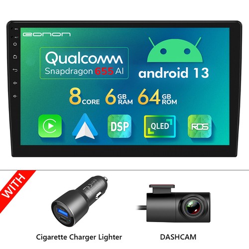 2 DIN 10.1" QLED Car Stereo Android Auto 13 6+64GB GPS Radio CarPlay HDMI 4G LTE - Picture 25 of 35
