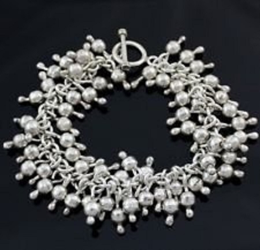 SILPADA Cha Cha 925 Sterling Silver Ball Bead Toggle Clasp Bracelet