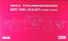 1963 Thunderbird Interior And Body Assembly Manual Ford T Bird Tbird Trim