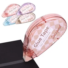 Scrapbook Tape 4 Pack Double Sided Tape Roller for Crafts Adhesive Glue Runne...