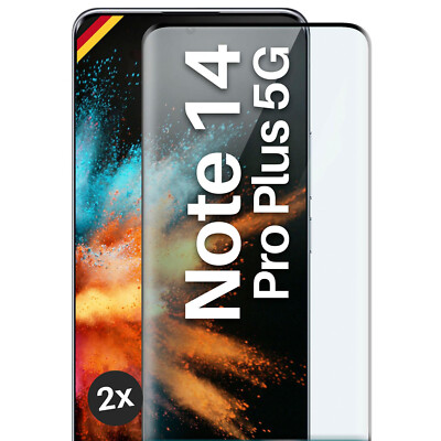 2x Panzerfolie für Redmi Note 14 Pro Plus 5G Glas Full Screen Cover Schutzglas