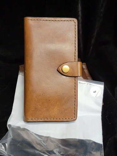 Genuine Leather, Samsung 21 ultra folio case, brown Color. Wallet, card holder  - Afbeelding 1 van 11