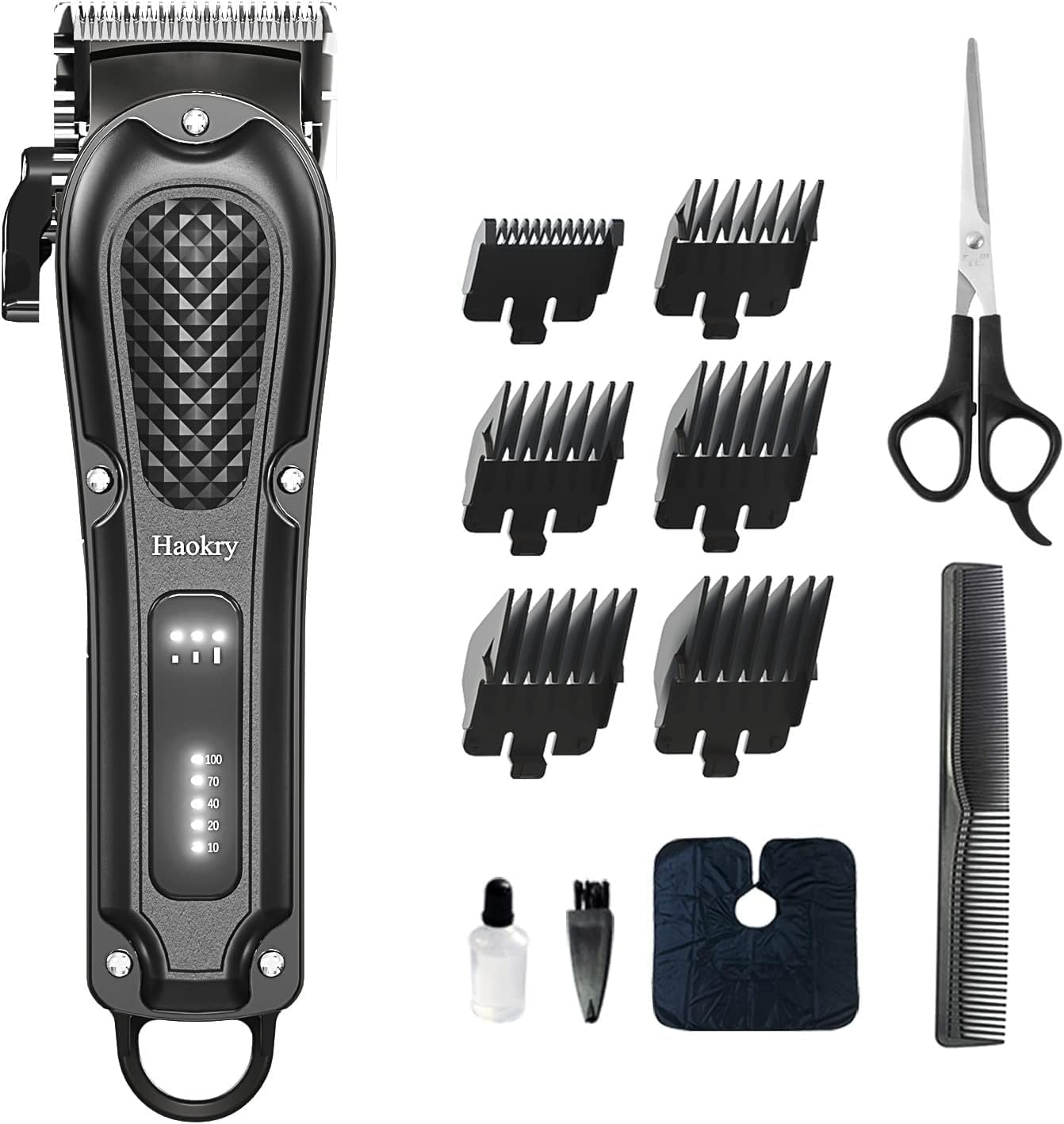 Professional Cordless Hair Clippers for Men - Rechargeable Grooming Kit