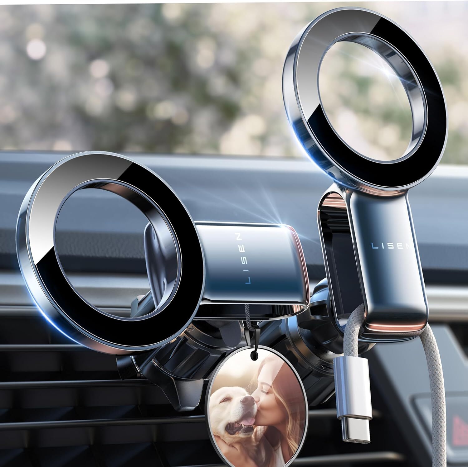 Super Strong Magnetic Car Vent Phone Mount – 30 Magnets for Secure Hold