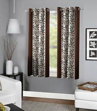 New Polyester Window Curtain Home Decor 4 x 5 feet- Set of 2