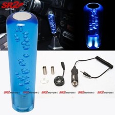 150mm Blue Led Stick Shift Knob Crystal Diamond Vip Jdm Bubble Gear Shifter