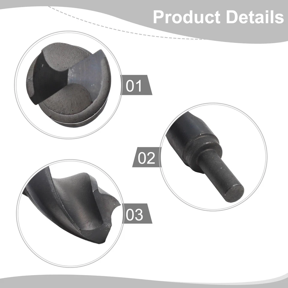 HSS Haute Vitesse pour Foret Acier avec Tige 1/2 Pouce pour Perçage Métal - Photo 3/4