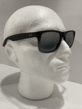 Ray-Ban RB4165 Justin 852/88 54[]16 Rectangular Sunglasses Rubber Black  & Grey