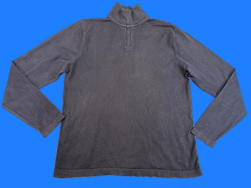 BRANDINI Pullover Shirt M Black Cotton Nylon Long Sleeve High Neck Unisex
