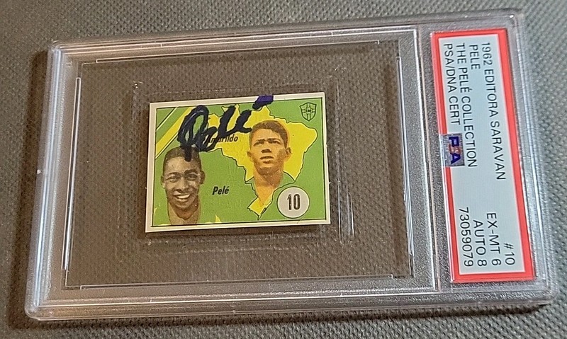 PELE Personal 1962 Editora  CeBeDe #10 Autographed PSA 6 DNA 8 Finest Known!