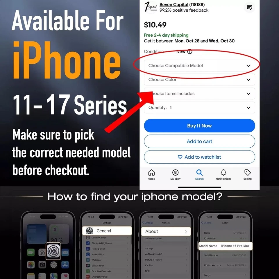 iPhone 17 16 15 Pro Max 14 13 12 11 Plus Privacy Tempered Glass Screen Protector - Image 2 of 4