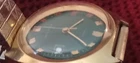 Vintage Green Dial Gold Tone Analog Dress Watch Date Seconds 12-Hour Bracelet