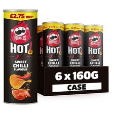Pringles Hot Sweet Chilli Snacking Crisps Pack of 6 x 160g