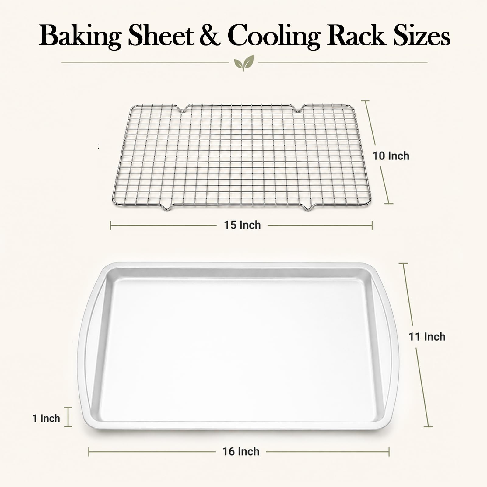 Baking Sheet Set of 𝟒: Baking Pans with Cooling Racks, Cookiet Sheet | eBay