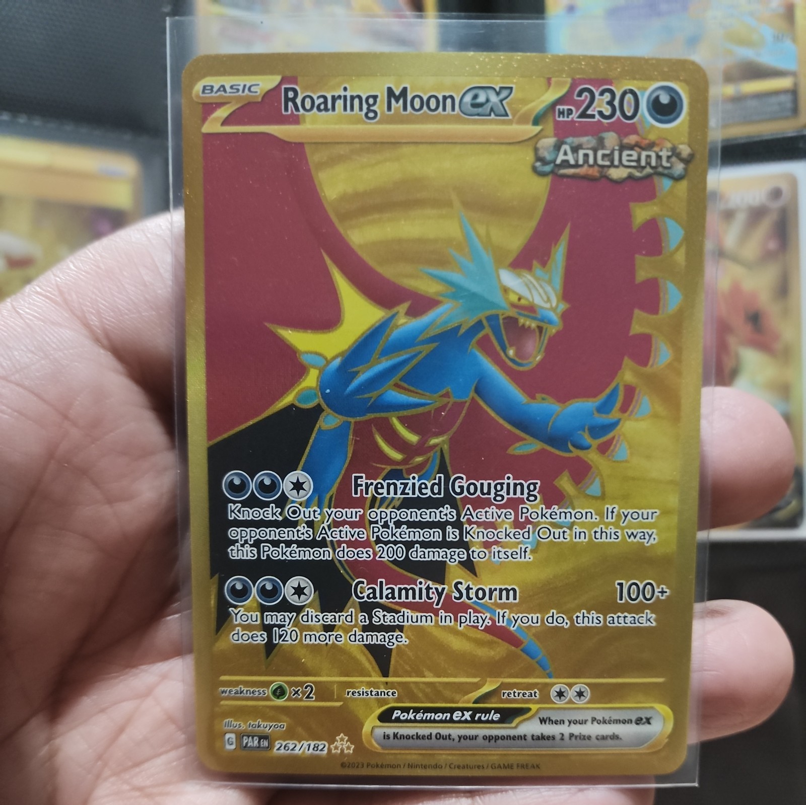 2023 Pokemon Scarlet & Violet Paradox Rift Roaring Moon ex #262/182