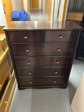 St Michael Furniture 5 Drawer Chest Tallboy Mahogany 112cm High