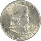 1950-D Franklin Silver Half Dollar AU Uncertified #624
