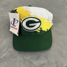 Vintage Green Bay Packers Hat Cap Snap Back One Size NFL Football Splash 90s