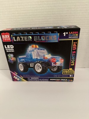 New Block Tech Lazer Monster Truck LED Power Blocks LIGHT UP 100 Pieces Color