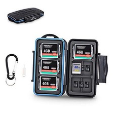 Memory Card Case for 6 Cfast Compact Flash Cards, 12 SD Cards  For CF Card x6