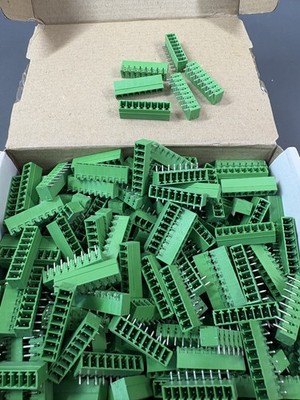x250 PCB Terminal Block 10 Pin 5.08mm Pitch Through Hole Green Connector Lot