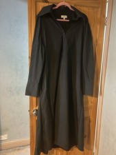 Cos Long Sleeved Shirt Dress Black Size Euro 44